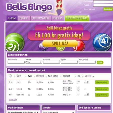 Belis Bingo skjermbilde